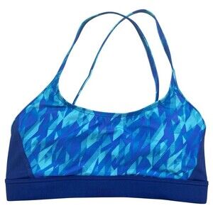 TYR Bikini Top Women Small Blues Crosscut Back Swimwear Sample NEW